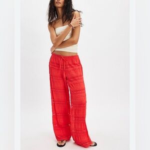 Free People FP One Aiden Coral lace pants in XL